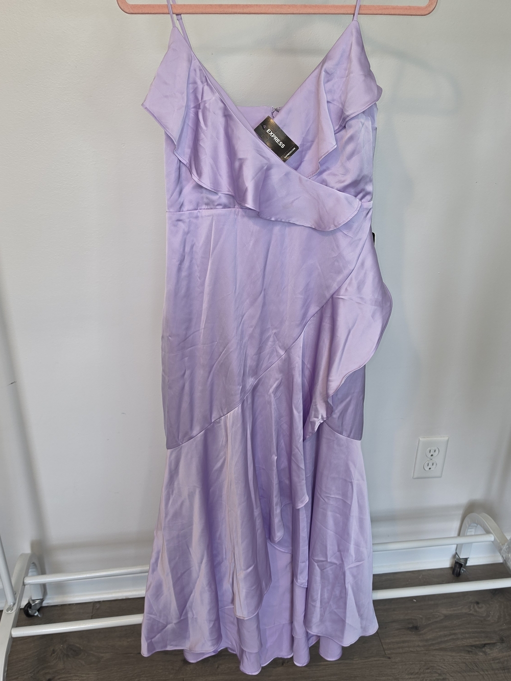 Lavender Ruffle Slip Dress - Brand: EXPRESS